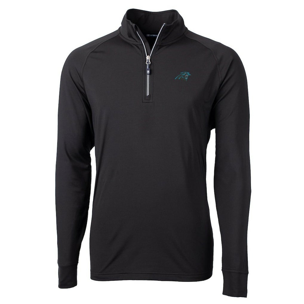 Carolina Panthers  Cutter & Buck Big & Tall Adapt Eco Knit Quarter-Zip Pullover Jacket