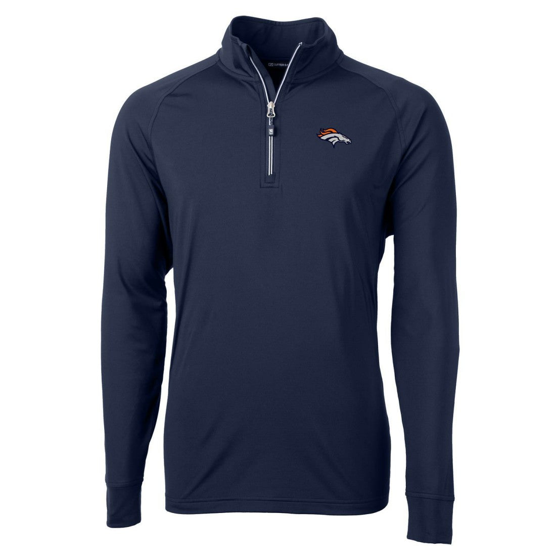 Denver Broncos  Cutter & Buck Big & Tall Adapt Eco Knit Quarter-Zip Pullover Jacket