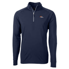 Denver Broncos  Cutter & Buck Big & Tall Adapt Eco Knit Quarter-Zip Pullover Jacket