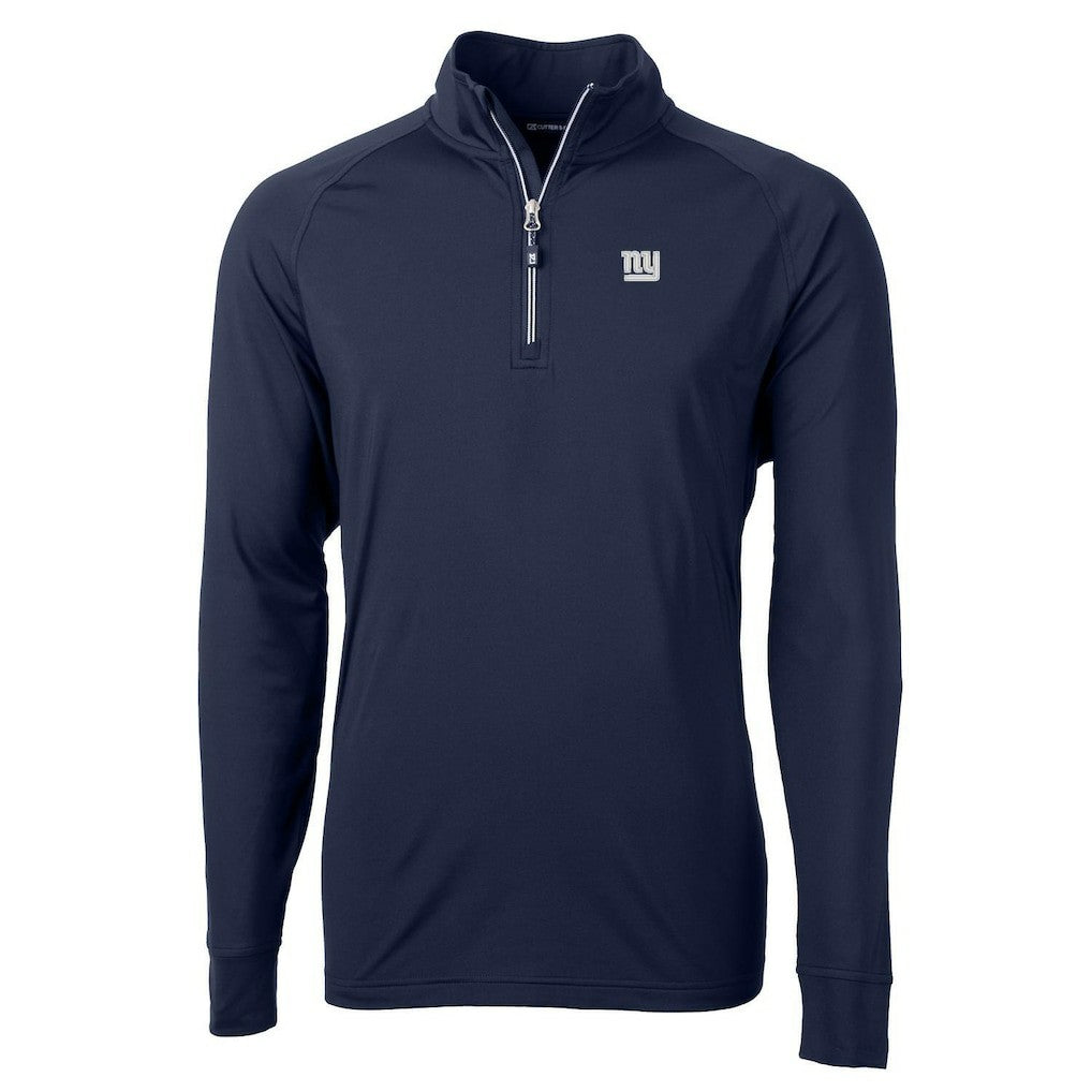 New York Giants  Cutter & Buck Big & Tall Adapt Eco Knit Quarter-Zip Pullover Jacket