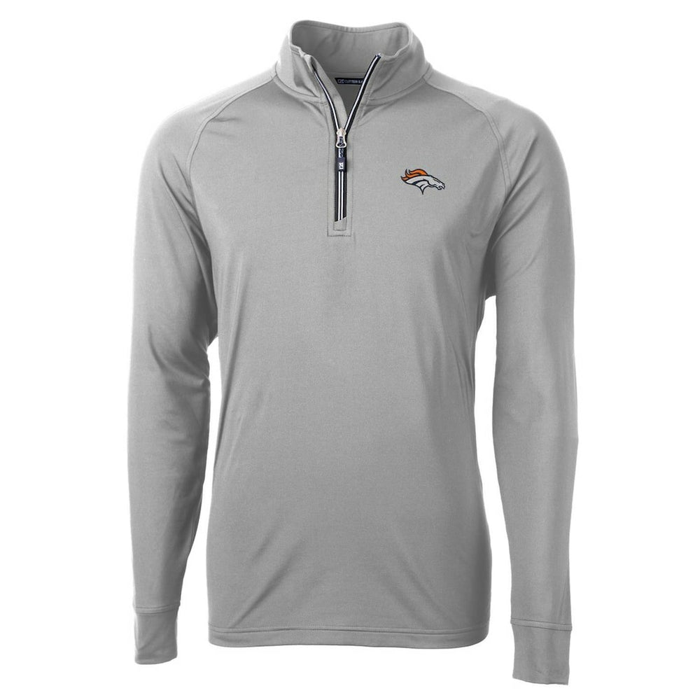 Denver Broncos  Cutter & Buck Big & Tall Adapt Eco Knit Quarter-Zip Pullover Jacket
