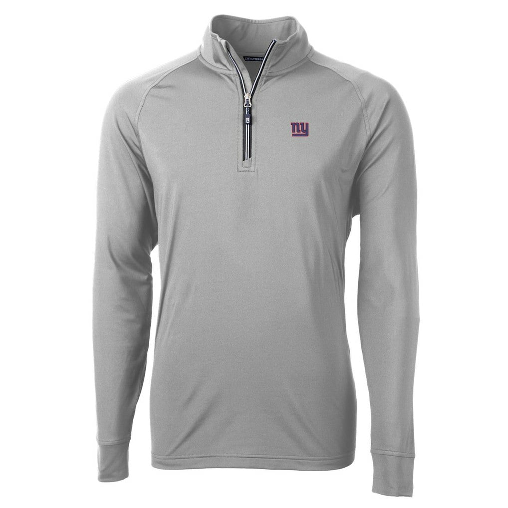 New York Giants  Cutter & Buck Big & Tall Adapt Eco Knit Quarter-Zip Pullover Jacket