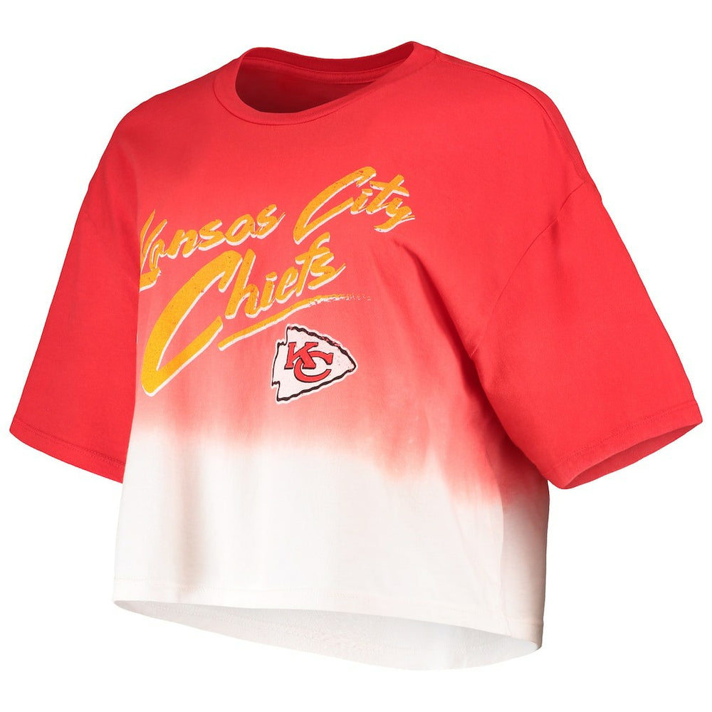 Kansas City Chiefs  Patrick Mahomes  Majestic Threads Women's Dip-Dye Player Name & Number Crop Top