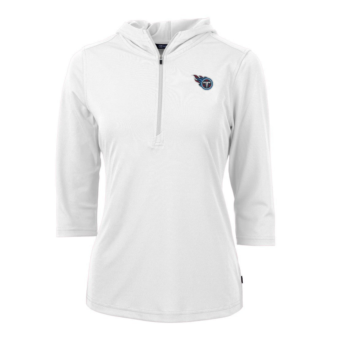 Tennessee Titans  Cutter & Buck Women's Virtue Eco Pique Half-Zip 3/4 Sleeve Pullover Hoodie