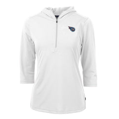 Tennessee Titans  Cutter & Buck Women's Virtue Eco Pique Half-Zip 3/4 Sleeve Pullover Hoodie