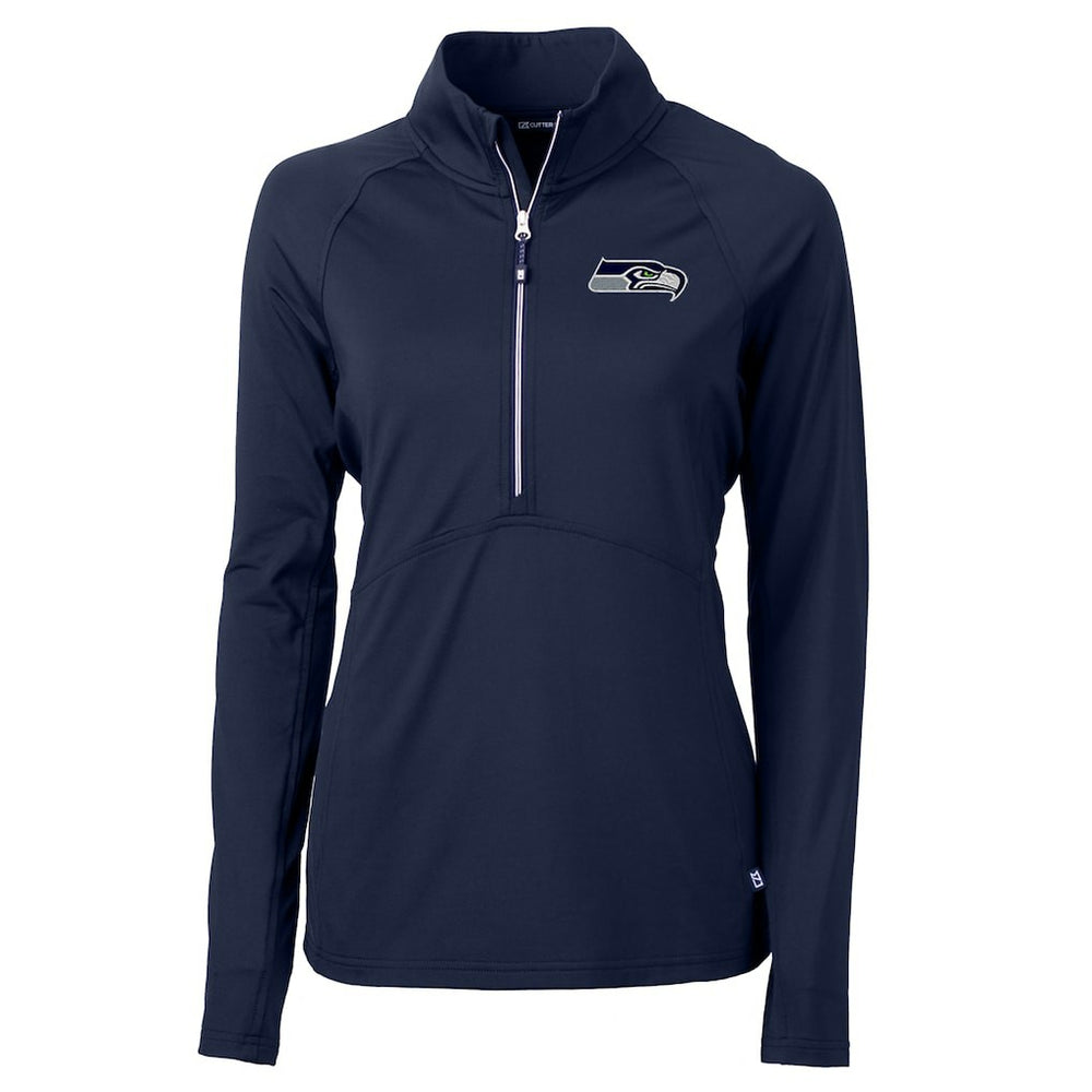 Seattle Seahawks  Cutter & Buck Women's Adapt Eco Knit Half-Zip Pullover Jacket