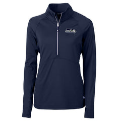 Seattle Seahawks  Cutter & Buck Women's Adapt Eco Knit Half-Zip Pullover Jacket
