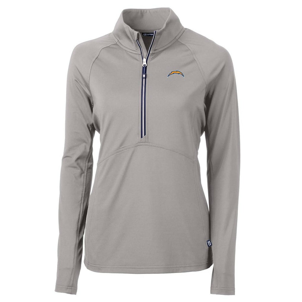 Los Angeles Chargers  Cutter & Buck Women's Adapt Eco Knit Half-Zip Pullover Jacket