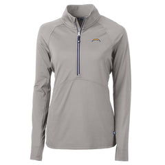 Los Angeles Chargers  Cutter & Buck Women's Adapt Eco Knit Half-Zip Pullover Jacket