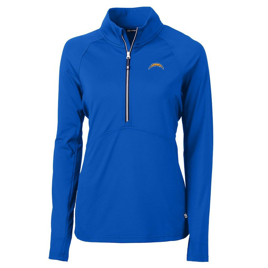 Los Angeles Chargers  Cutter & Buck Women's Adapt Eco Knit Half-Zip Pullover Jacket