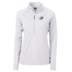 Miami Dolphins  Cutter & Buck Women's Adapt Eco Knit Half-Zip Pullover Jacket