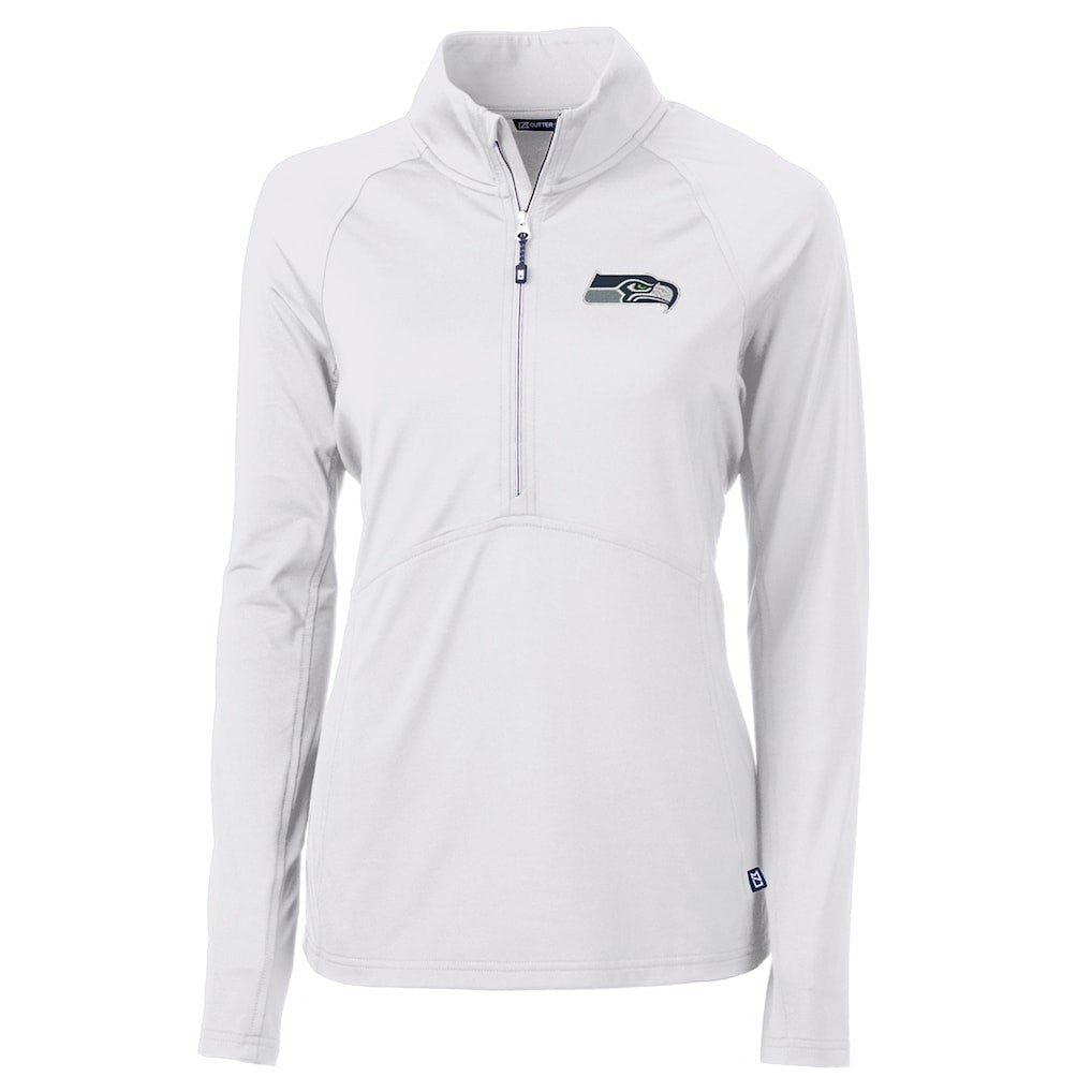 Seattle Seahawks  Cutter & Buck Women's Adapt Eco Knit Half-Zip Pullover Jacket