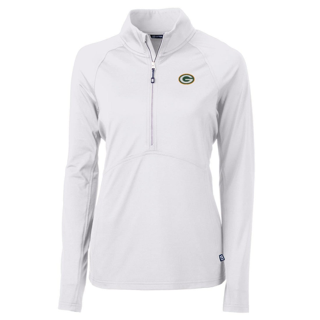 Green Bay Packers  Cutter & Buck Women's Adapt Eco Knit Half-Zip Pullover Jacket