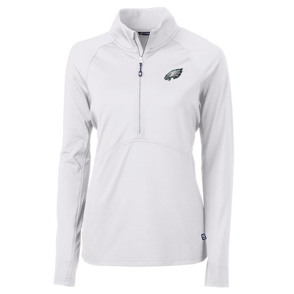 Philadelphia Eagles  Cutter & Buck Women's Adapt Eco Knit Half-Zip Pullover Jacket