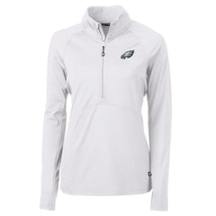 Philadelphia Eagles  Cutter & Buck Women's Adapt Eco Knit Half-Zip Pullover Jacket
