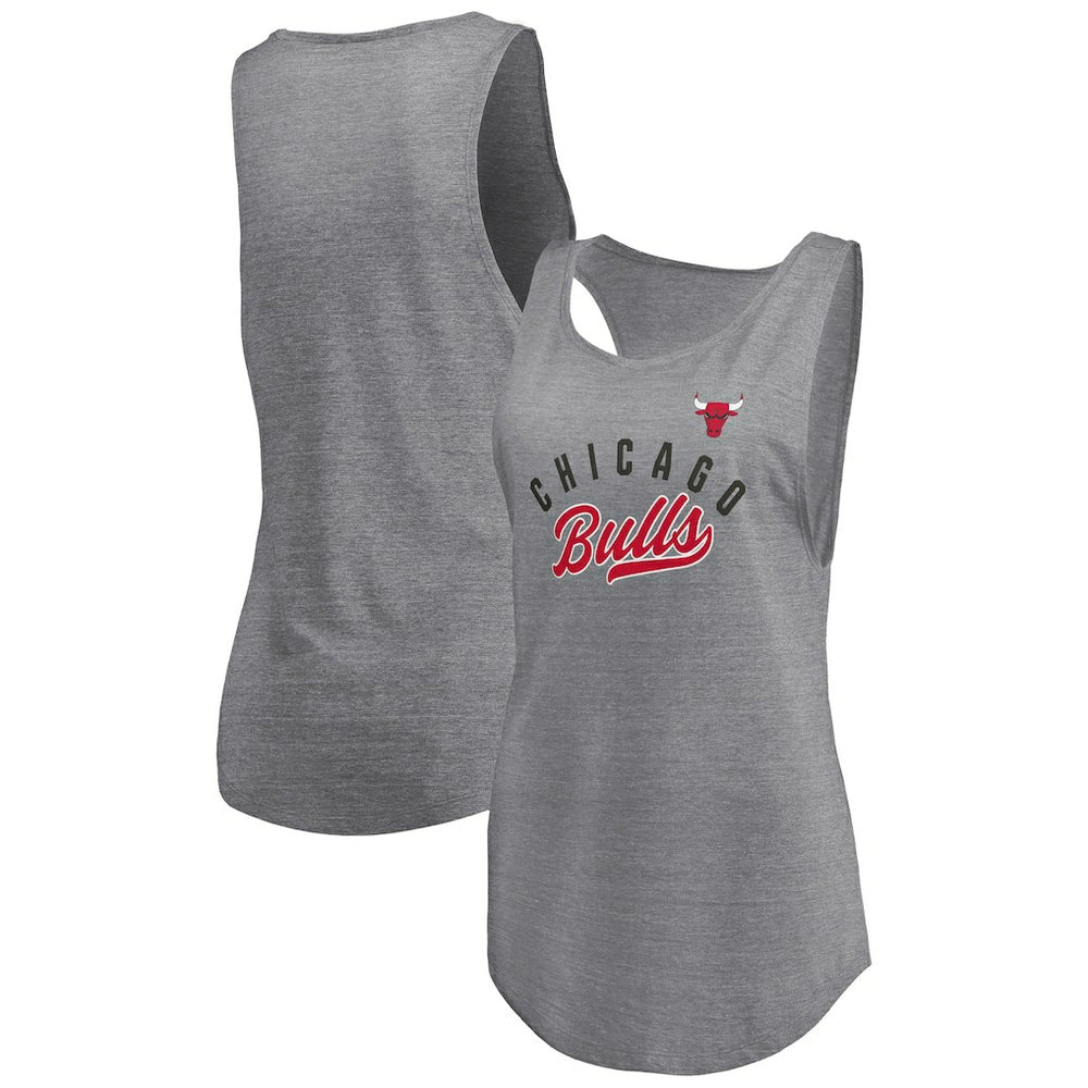 Chicago Bulls Women's Quality Time Open Scoop Neck Tri-Blend Tank Top sale Discount