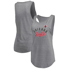 Chicago Bulls Women's Quality Time Open Scoop Neck Tri-Blend Tank Top sale Discount