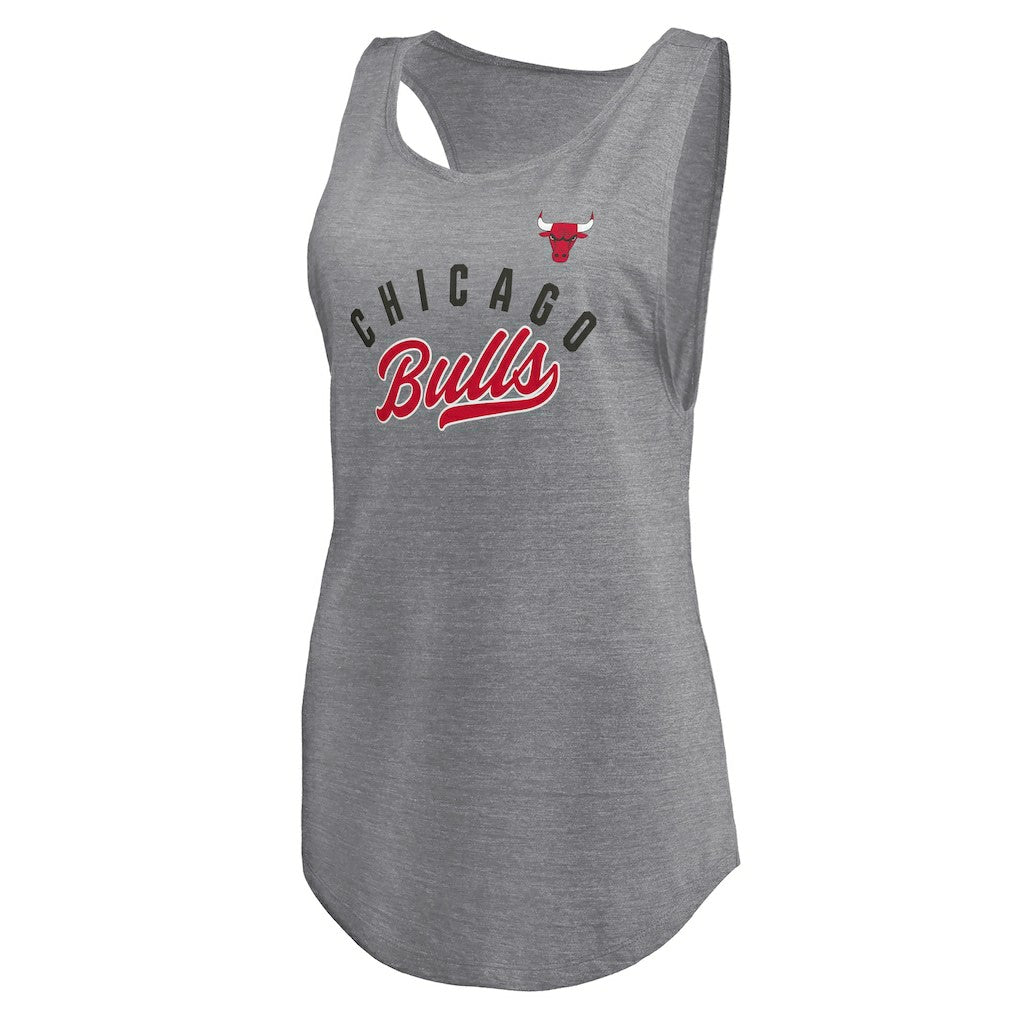 Chicago Bulls Women's Quality Time Open Scoop Neck Tri-Blend Tank Top sale Discount