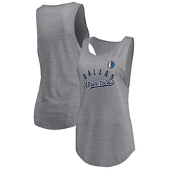 Dallas Mavericks Women's Quality Time Open Scoop Neck Tri-Blend Tank Top sale Online