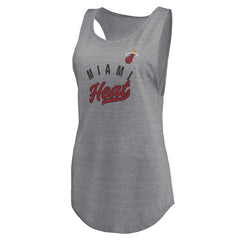 Miami Heat Women's Quality Time Open Scoop Neck Tri-Blend Tank Top On Sale