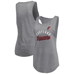 Portland Trail Blazers Women's Quality Time Open Scoop Neck Tri-Blend Tank Top Discount