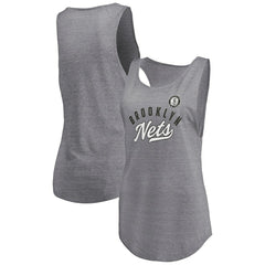 Brooklyn Nets Women's Quality Time Open Scoop Neck Tri-Blend Tank Top Discount