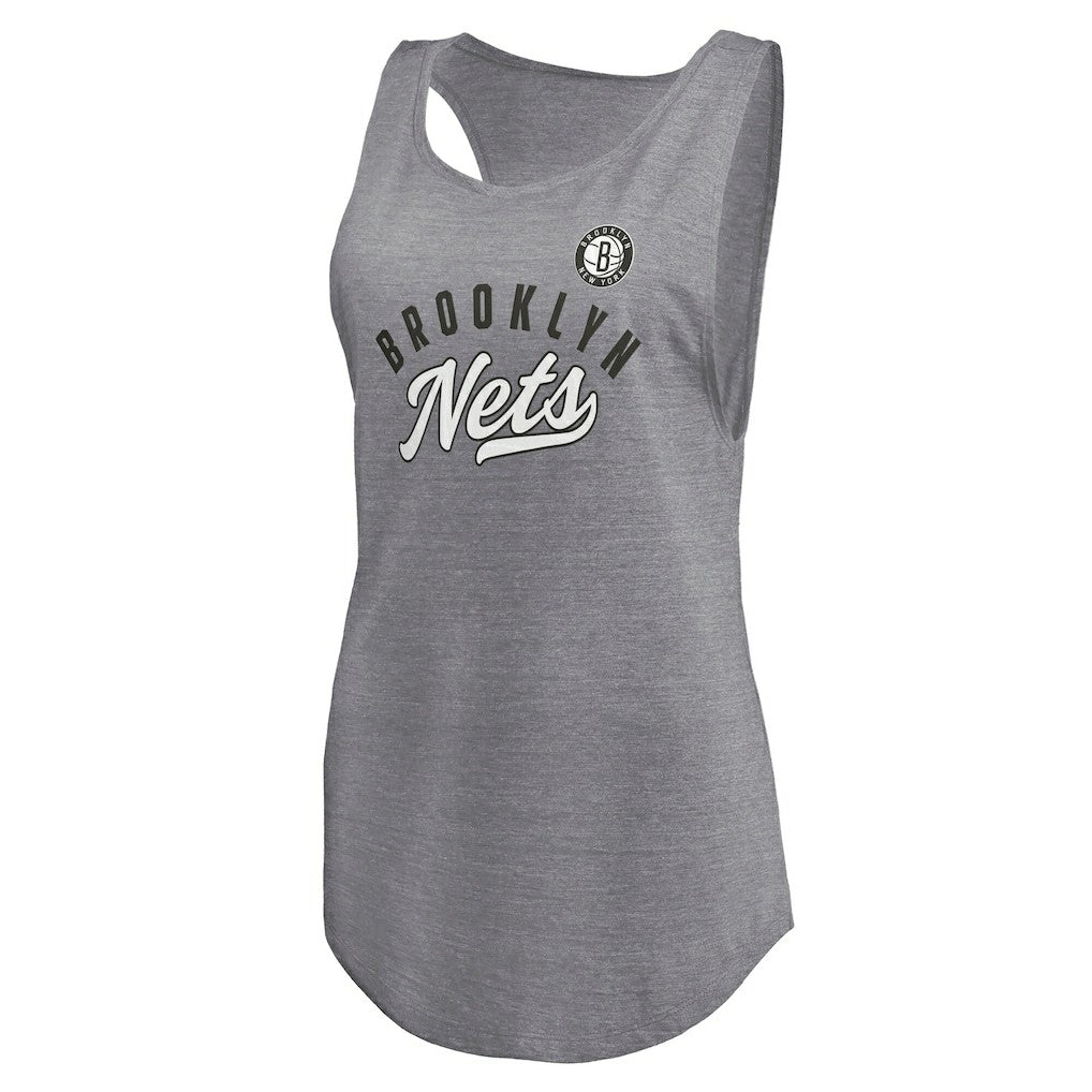 Brooklyn Nets Women's Quality Time Open Scoop Neck Tri-Blend Tank Top Discount