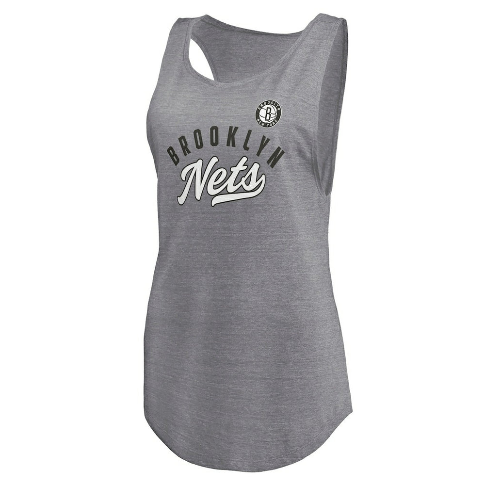 Brooklyn Nets Women's Quality Time Open Scoop Neck Tri-Blend Tank Top Discount