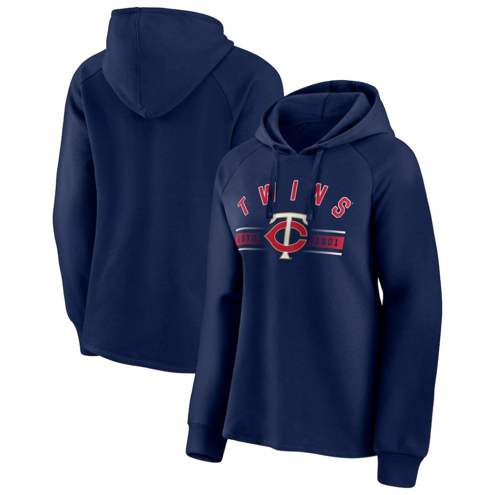 Minnesota Twins Fanatics Women's Perfect Play Raglan Pullover Hoodie | MLB On Sale