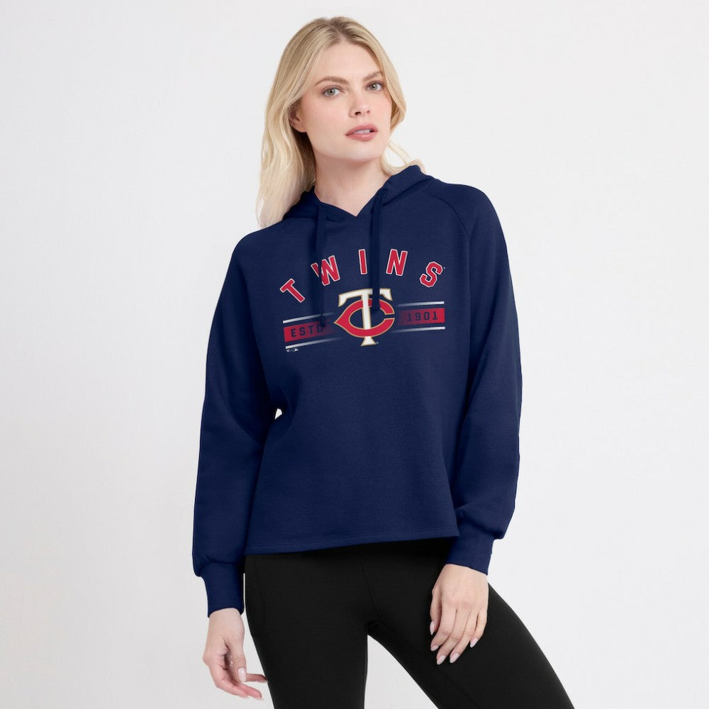 Minnesota Twins Fanatics Women's Perfect Play Raglan Pullover Hoodie | MLB On Sale