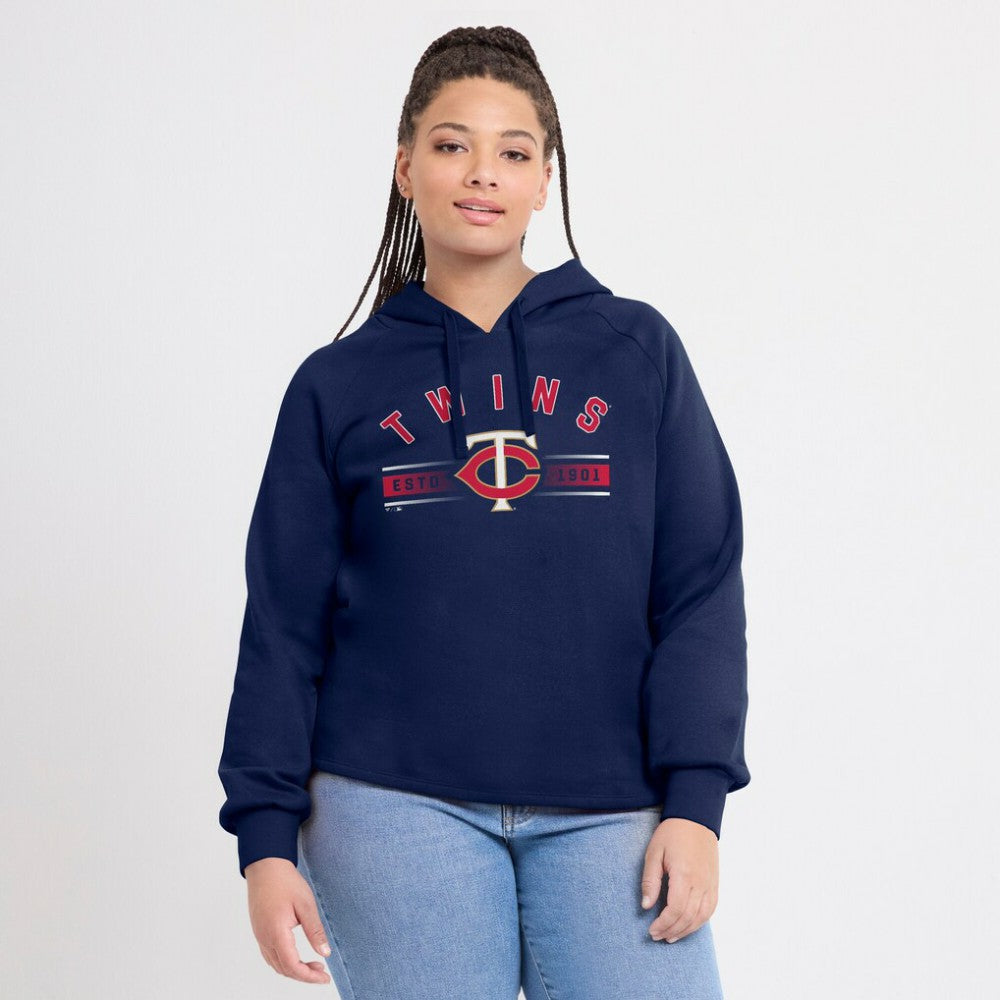 Minnesota Twins Fanatics Women's Perfect Play Raglan Pullover Hoodie | MLB On Sale