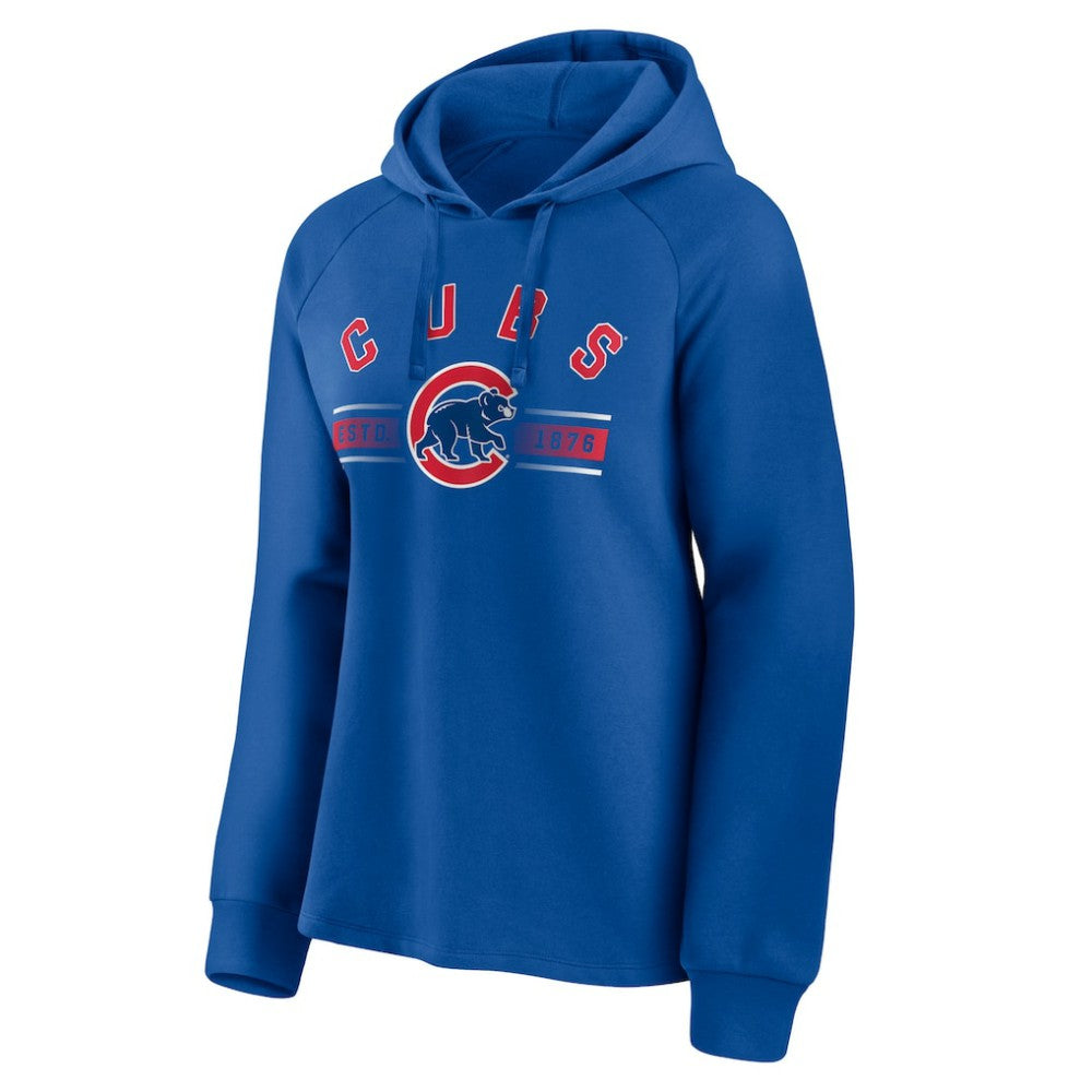 Chicago Cubs Fanatics Women's Perfect Play Raglan Pullover Hoodie | MLB Near me