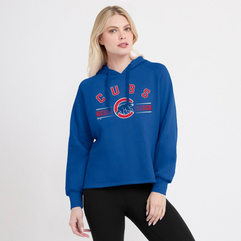 Chicago Cubs Fanatics Women's Perfect Play Raglan Pullover Hoodie | MLB Near me
