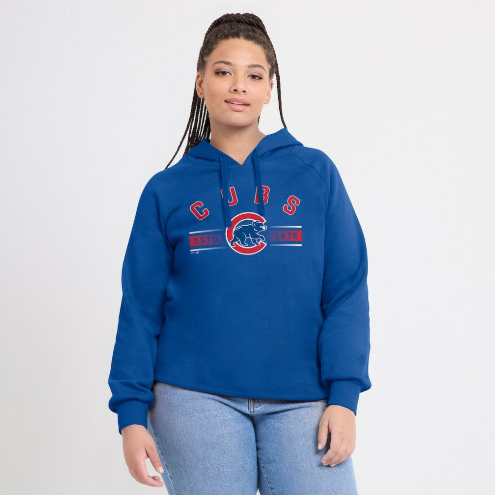 Chicago Cubs Fanatics Women's Perfect Play Raglan Pullover Hoodie | MLB Near me