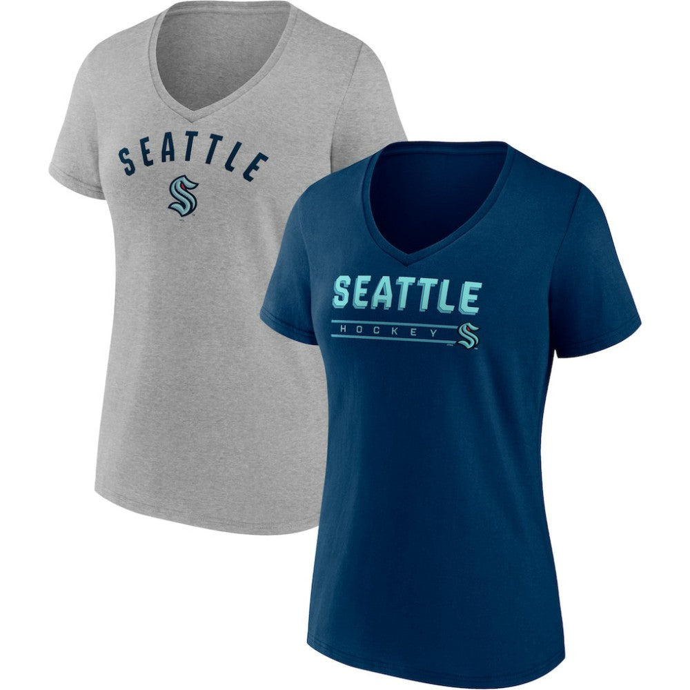 Seattle Kraken Fanatics Women's Parent 2-Pack V-Neck T-Shirt Set Online