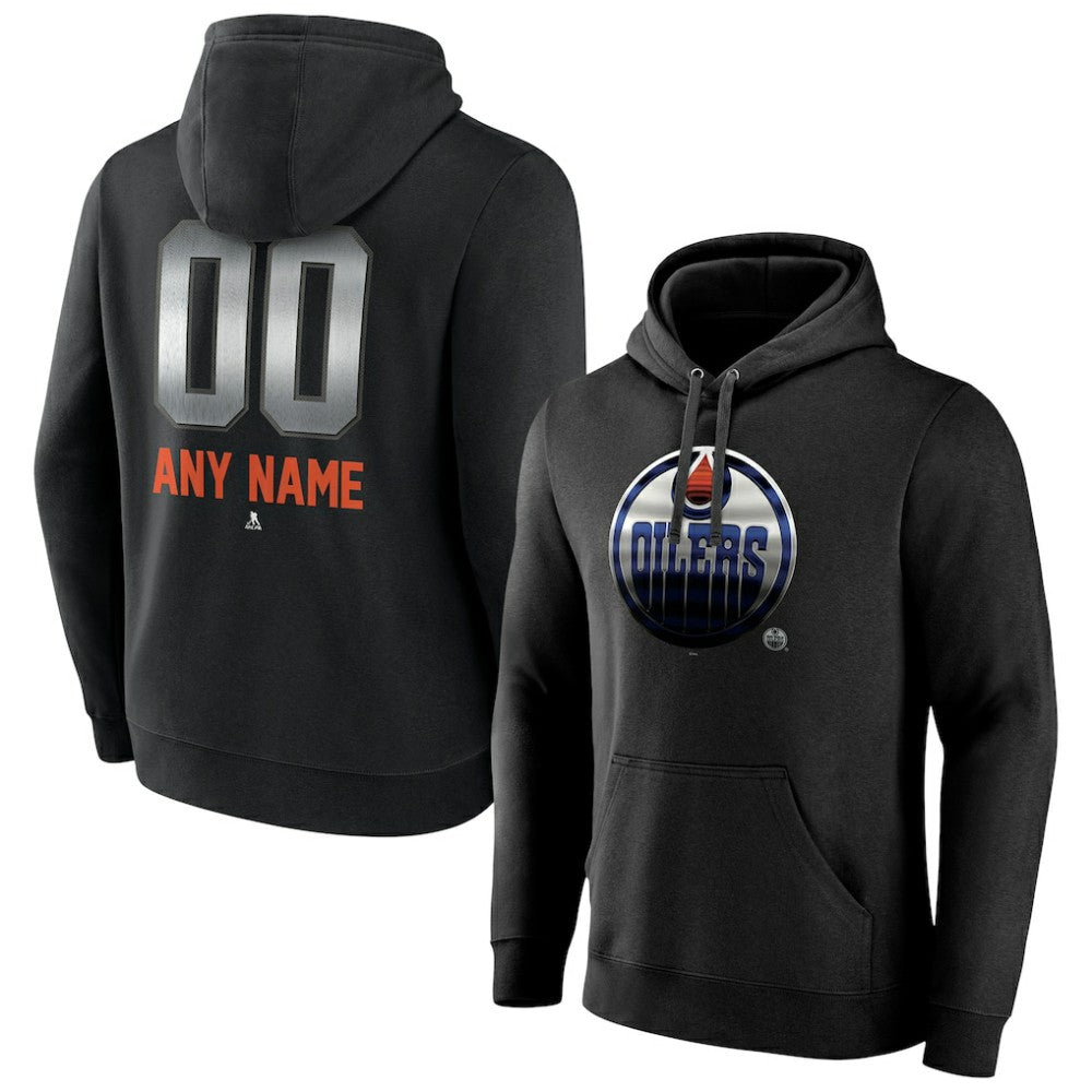 Edmonton Oilers Personalized Midnight Mascot Logo Pullover Hoodie Outlet