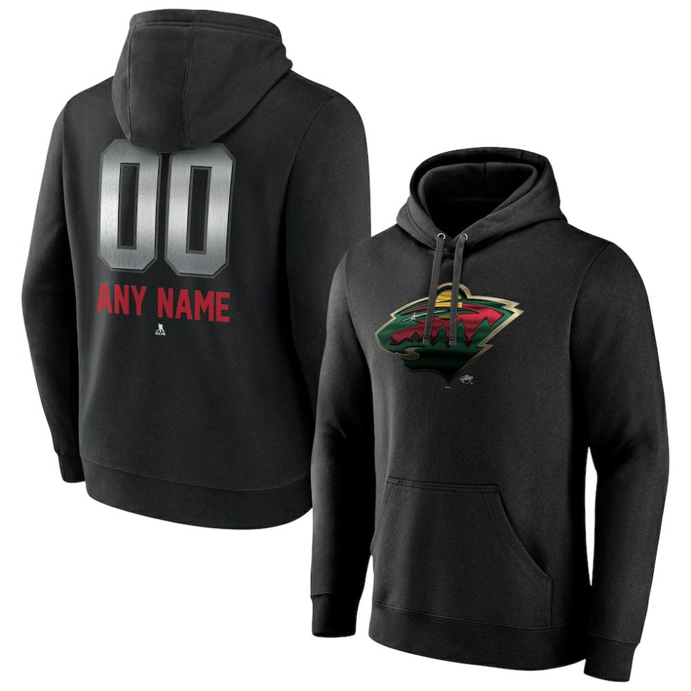 Minnesota Wild Personalized Midnight Mascot Logo Pullover Hoodie Online