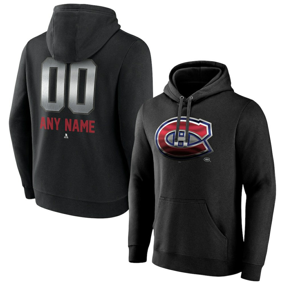 Montreal Canadiens Personalized Midnight Mascot Logo Pullover Hoodie Outlet