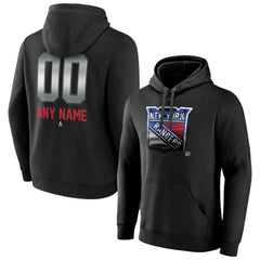 New York Rangers Personalized Midnight Mascot Logo Pullover Hoodie On Sale