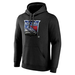 New York Rangers Personalized Midnight Mascot Logo Pullover Hoodie On Sale