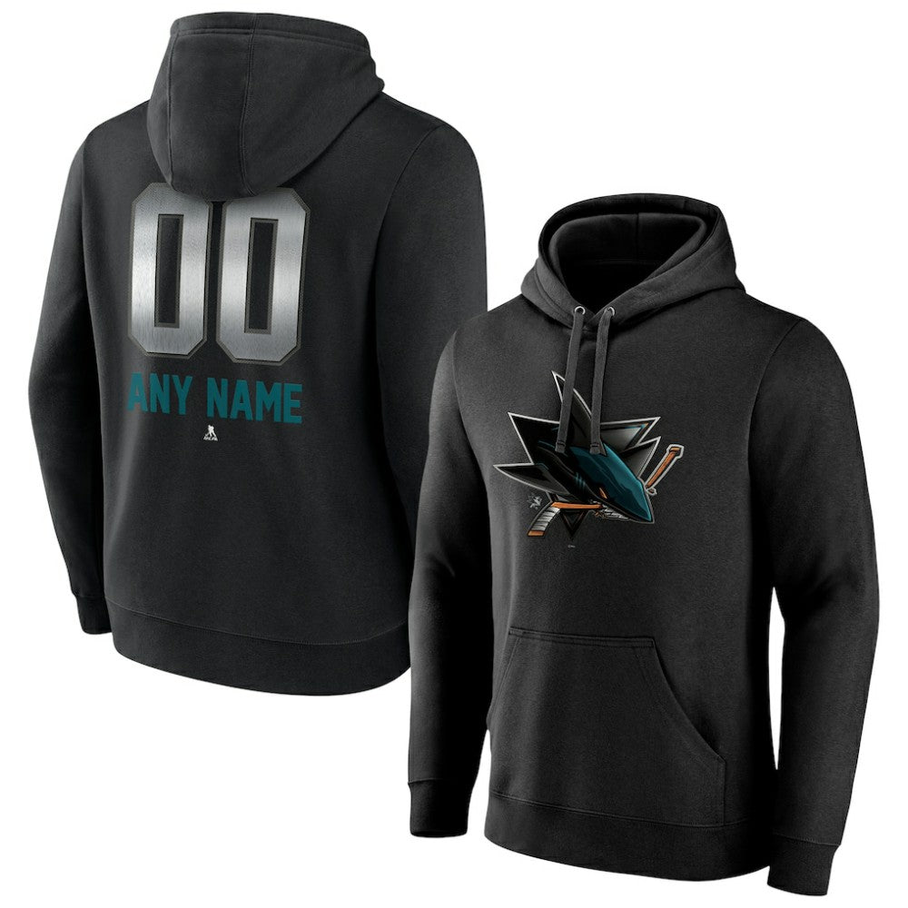San Jose Sharks Personalized Midnight Mascot Logo Pullover Hoodie For Sale