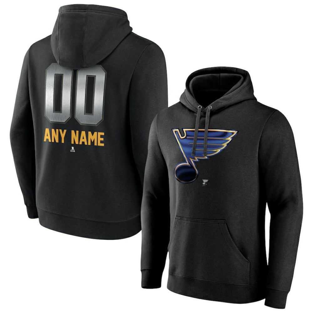 St. Louis Blues Personalized Midnight Mascot Logo Pullover Hoodie Discount