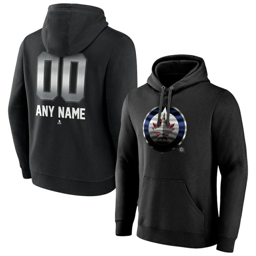 Winnipeg Jets Personalized Midnight Mascot Logo Pullover Hoodie Discount