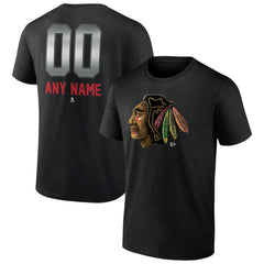 Chicago Blackhawks Personalized Midnight Mascot Logo T-Shirt For Sale