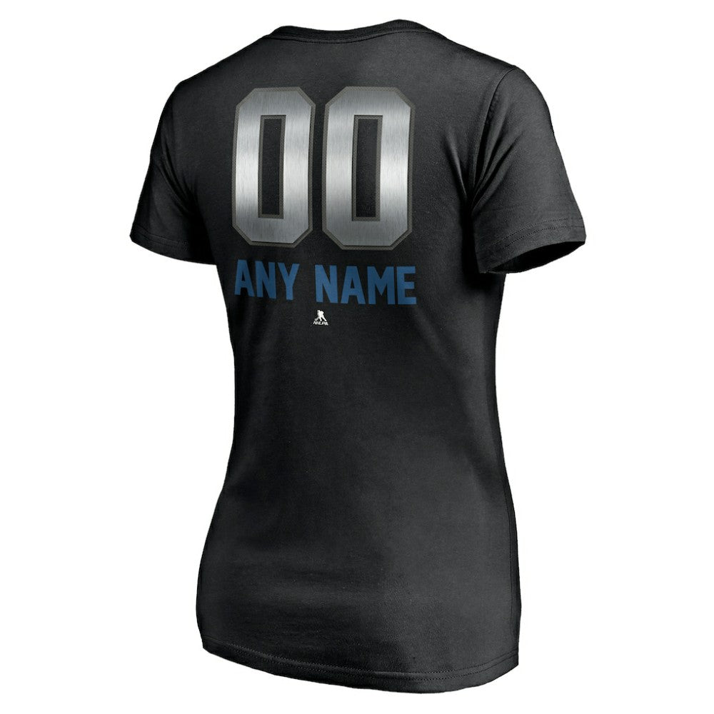 Colorado Avalanche Women's Personalized Midnight Mascot Logo V-Neck T-Shirt Sale