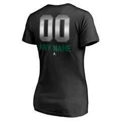 Dallas Stars Women's Personalized Midnight Mascot Logo V-Neck T-Shirt Discount