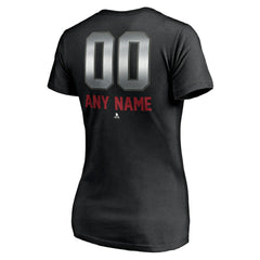 Montreal Canadiens Women's Personalized Midnight Mascot Logo V-Neck T-Shirt Discount