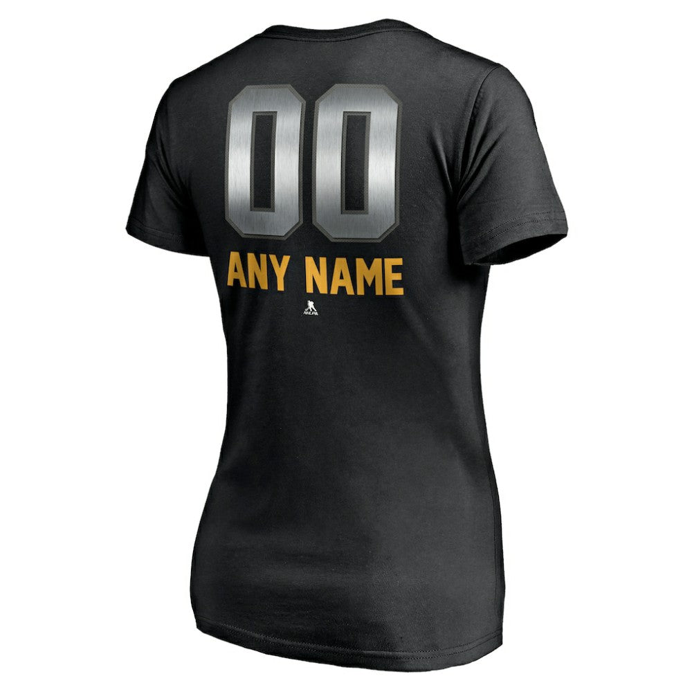 Nashville Predators Women's Personalized Midnight Mascot Logo V-Neck T-Shirt Outlet