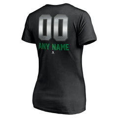 Vancouver Canucks Women's Personalized Midnight Mascot Logo V-Neck T-Shirt Outlet