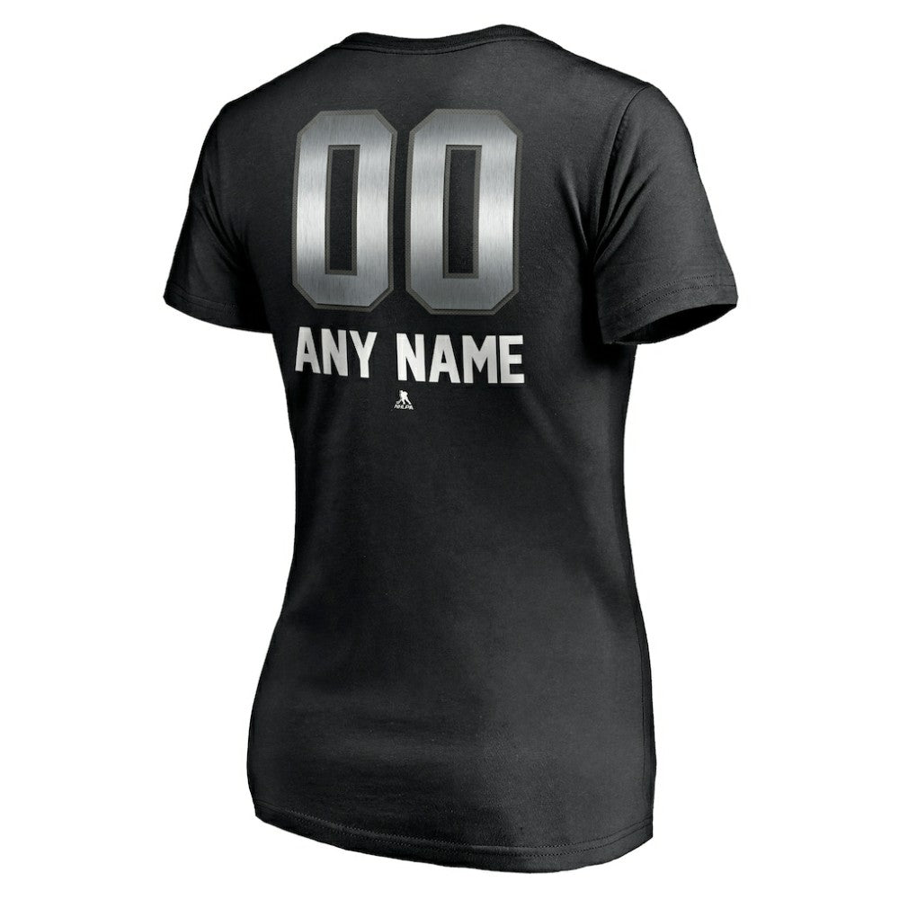 Winnipeg Jets Women's Personalized Midnight Mascot Logo V-Neck T-Shirt Online